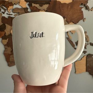 Rae Dunn Artisan Collection “Jetset” stamped 16 oz Ceramic Mug